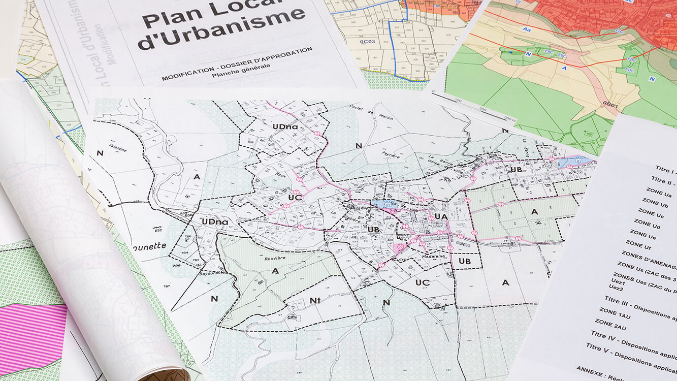 land register map Utilisation plan for municipal areas
