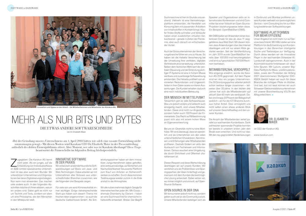 kmurundschau22021-artikel-3 Portrait Karakun kmuRUNDSCHAU 2/2021